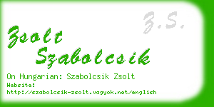 zsolt szabolcsik business card